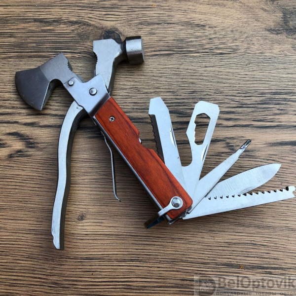 Мультитул - Молоток 10 в 1 для туризма и отдыха, мультиинструмент в чехле